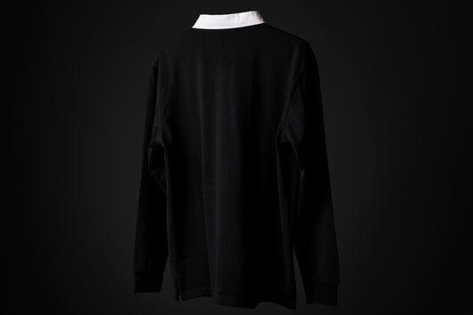 Rear view of the Heritage rugby shirt