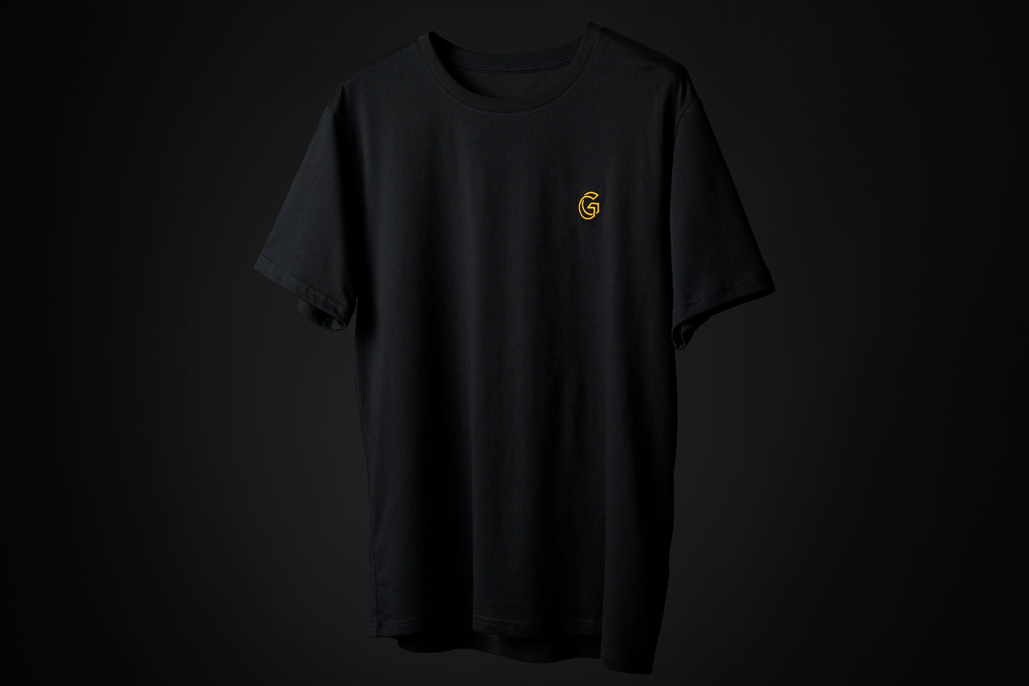 the Icon t-shirt, black with the gold 'G' Gallery logo