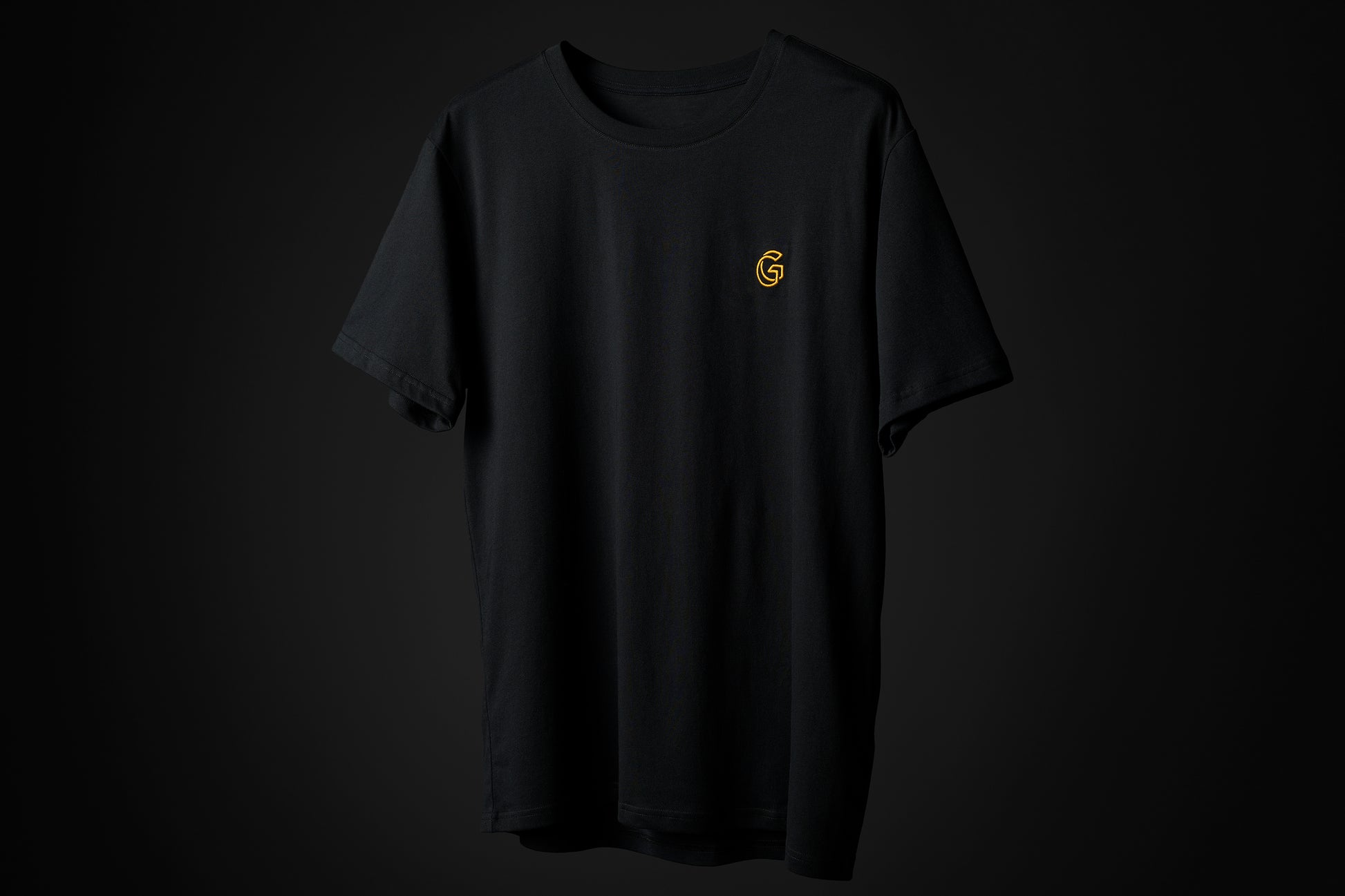 the Icon t-shirt, black with the gold 'G' Gallery logo