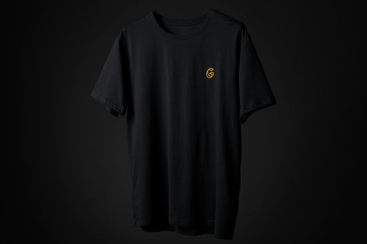 the Icon t-shirt, black with the gold 'G' Gallery logo