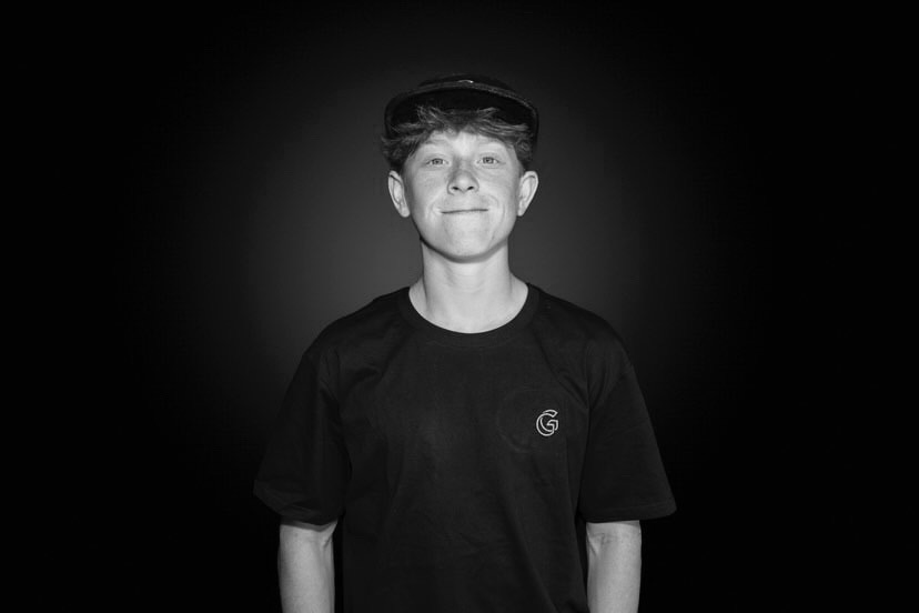 Skate team member Huck Booth wearing the Regalia cap and the Icon t-shirt